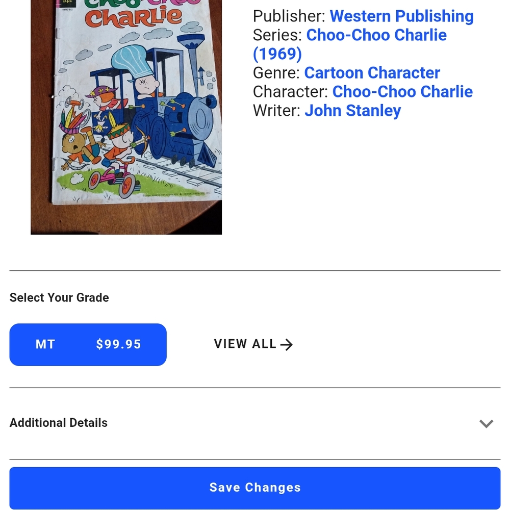Choo-Choo Charlie Cartoon BAGGED AND BOARDED MINT COLLECTOR COMIC BOOK